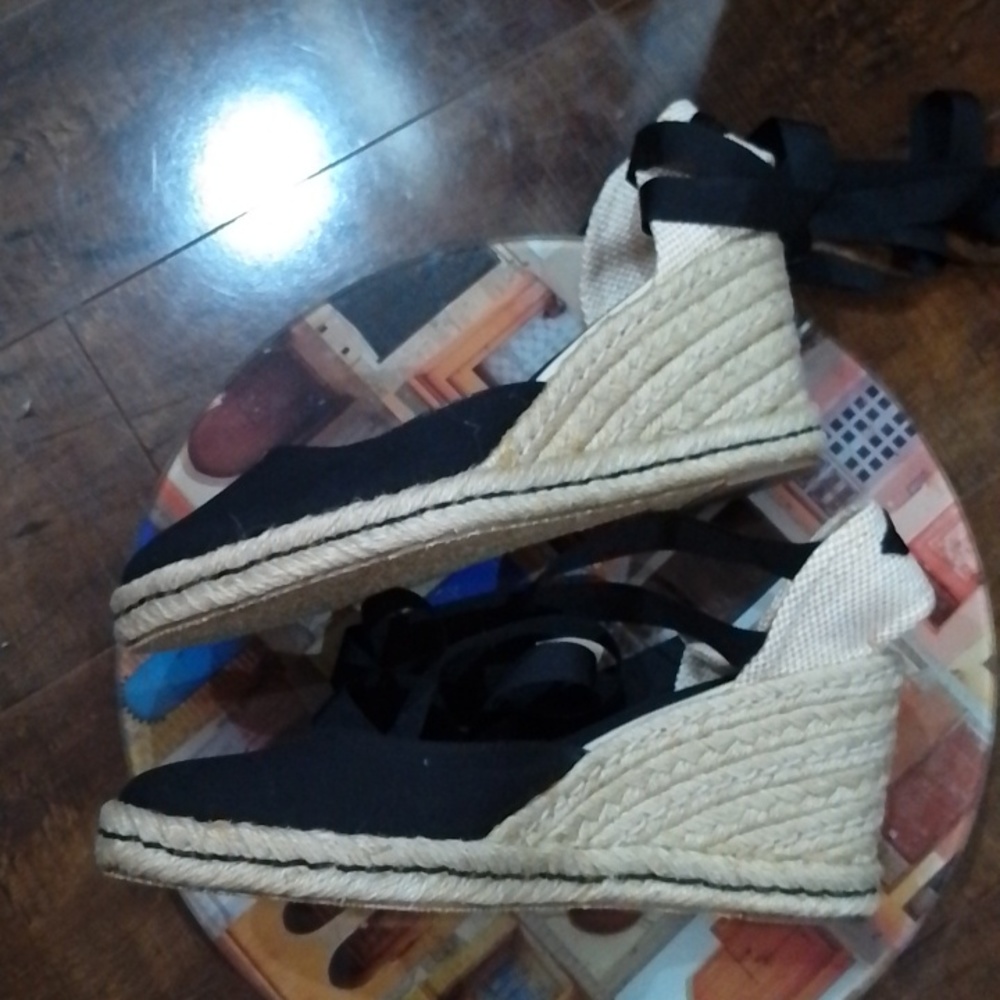 D4 💐Tommy Hilfiger 10 espadrille lace up sandals - Picture 8 of 12